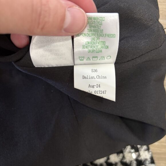 Lilly Pulitzer Shift Dress Size 4 Doriane Boucle Noir Houndstooth Sequin Boucle - Picture 11 of 12